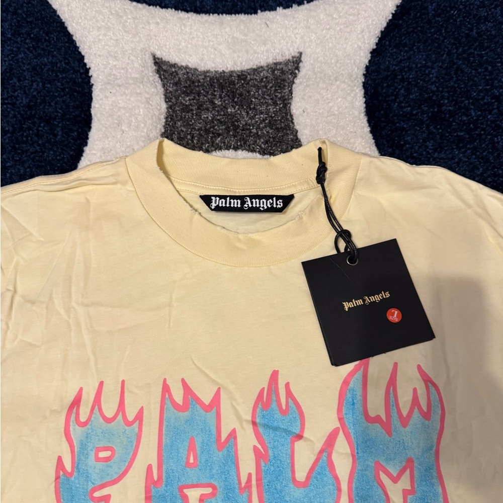 Palm Angels Cotton Candy Flames Logo Men’s Size Large - Picture 3 of 4